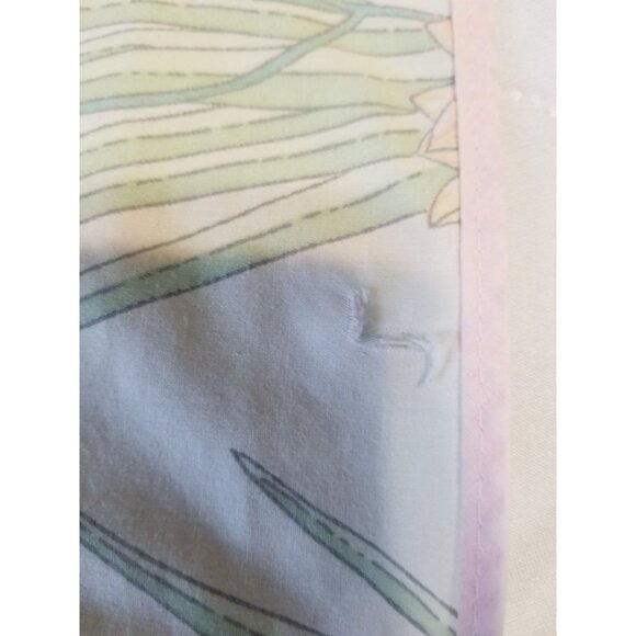 Wamsutta Vintage Twin Sheet Set Cutter Crafts Floral Flat Fitted - Picture 9 of 11